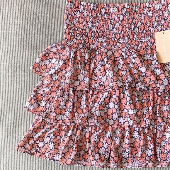 MICHAEL Kors Tiered Ruffle floral skirt - Picture 6 of 10
